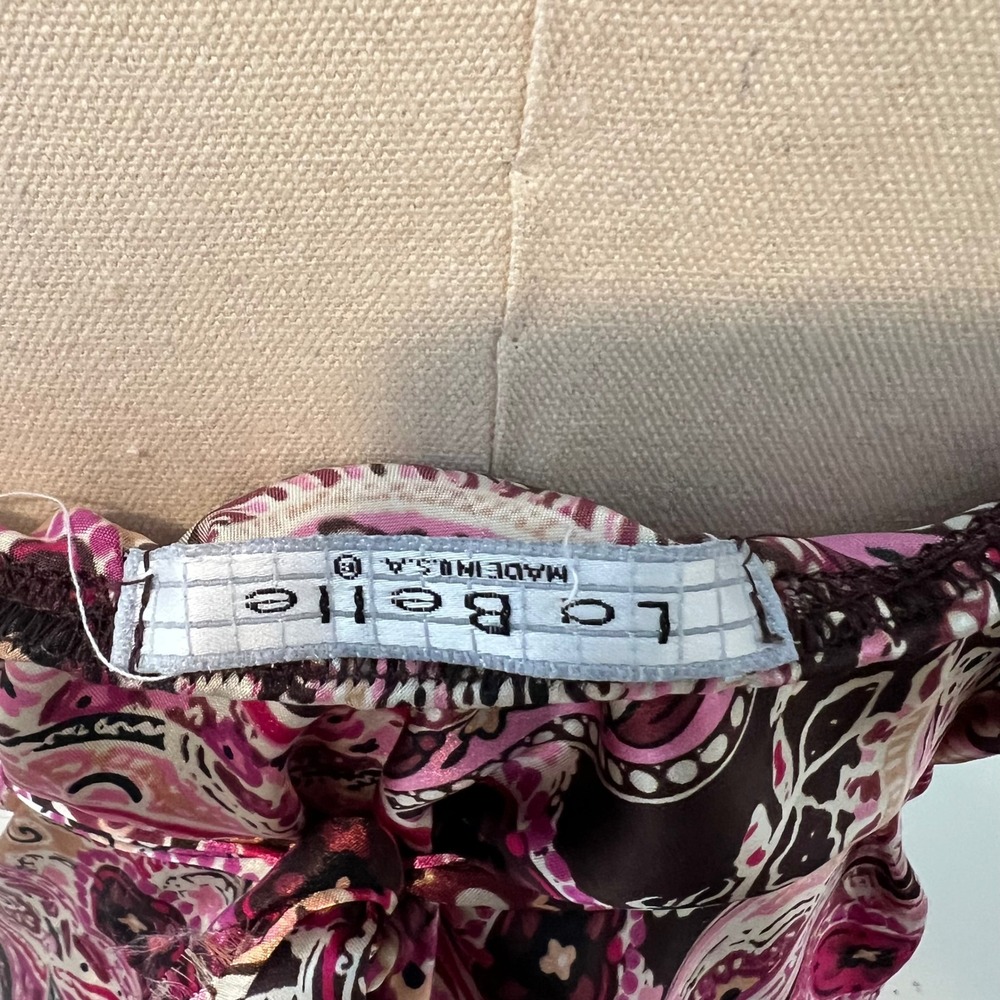 vintage y2k paisley patterned babydoll tank top with tie back - Picture 5 of 5